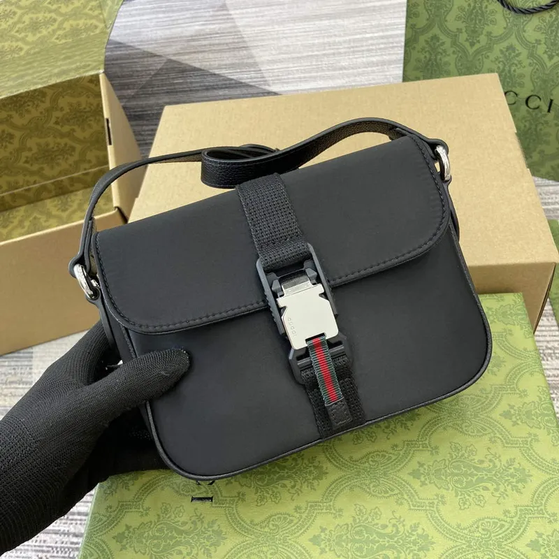 Gucci 802100 Mini GG Crossbody Taška Černá
