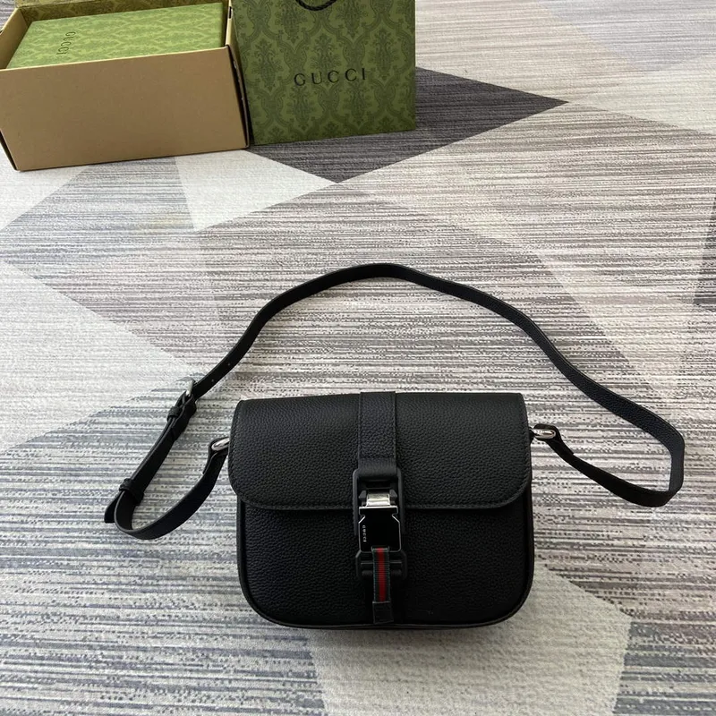 Gucci 800313 Super Mini Ramenní Taška Černá