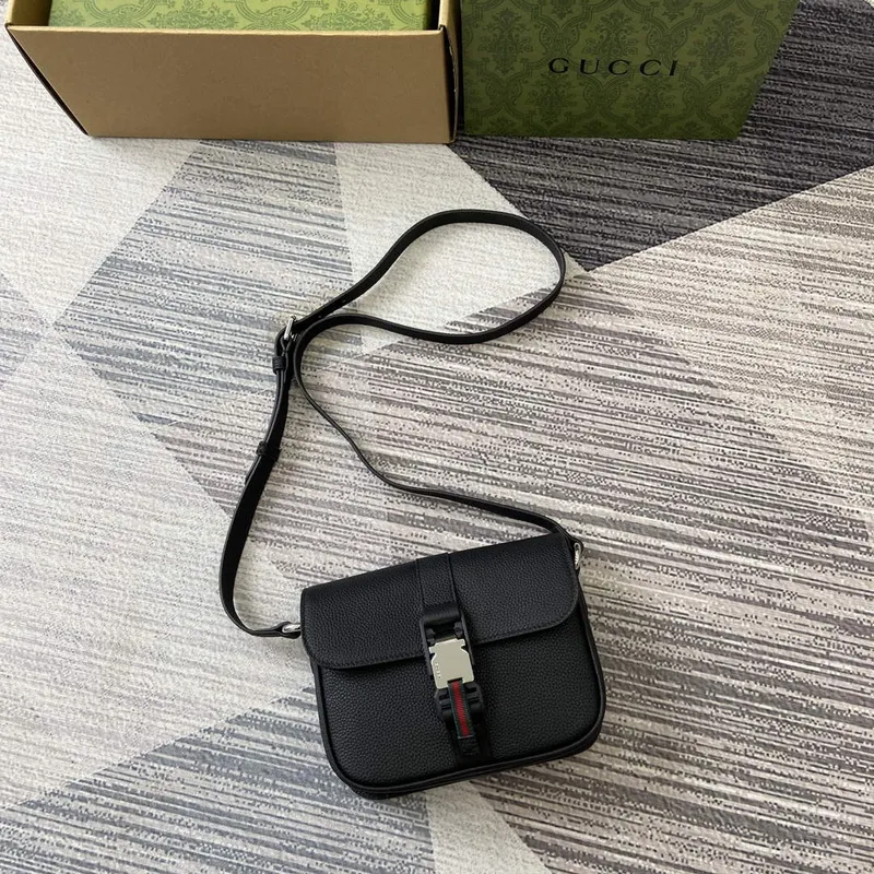 Gucci 800313 Super Mini Ramenní Taška Černá