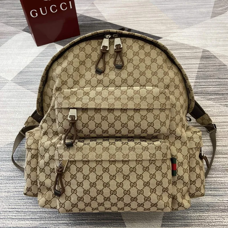 Gucci 800182 Velký batoh s taškou Gucci Hnědý