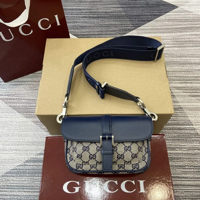 Gucci 795213 GG Super Mini Taška Tmavě Modrá