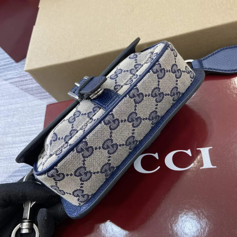 Gucci 795213 GG Super Mini Taška Tmavě Modrá