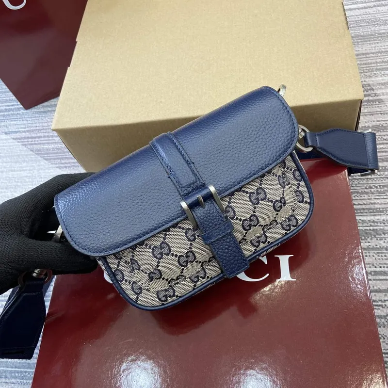 Gucci 795213 GG Super Mini Taška Tmavě Modrá