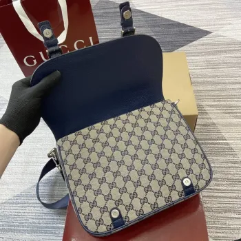 Gucci 794872 GG Křížová taška Tmavě modrá