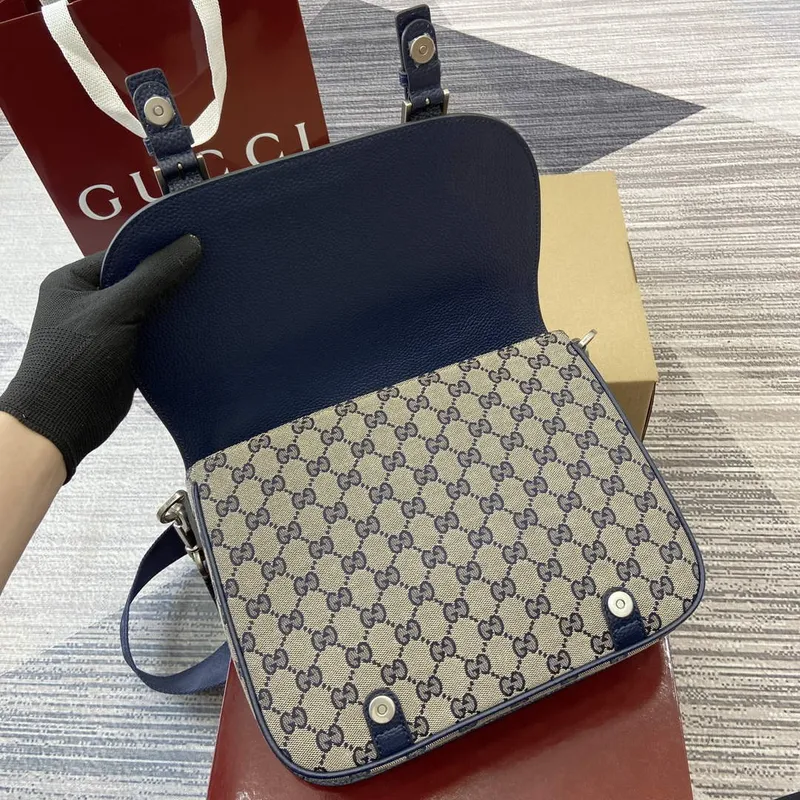 Gucci 794872 GG Křížová taška Tmavě modrá