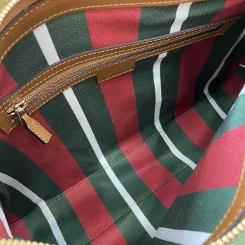 Gucci 815217 GG Emblem Střední Kabelka přes Rameno Hnědá