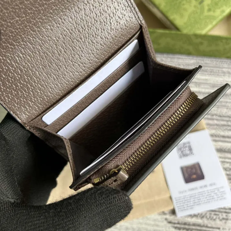 Gucci 658635 Originální hnědá kožená peněženka s bambusovým detailem