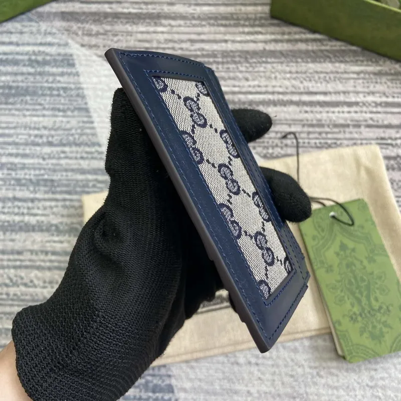 Gucci 790033 GG pouzdro na karty modrá kůže