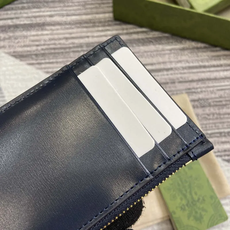 Gucci 790033 GG pouzdro na karty modrá kůže