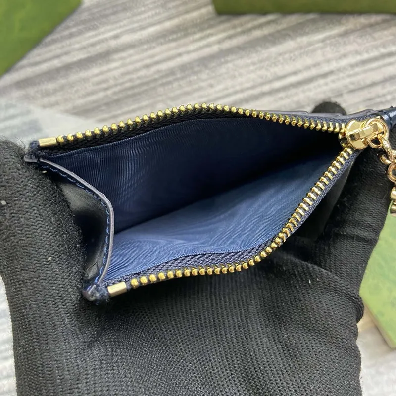 Gucci 790033 GG pouzdro na karty modrá kůže