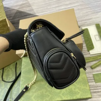 Gucci 795228 GG Marmont Malá Taška s Více Kapsami Černá