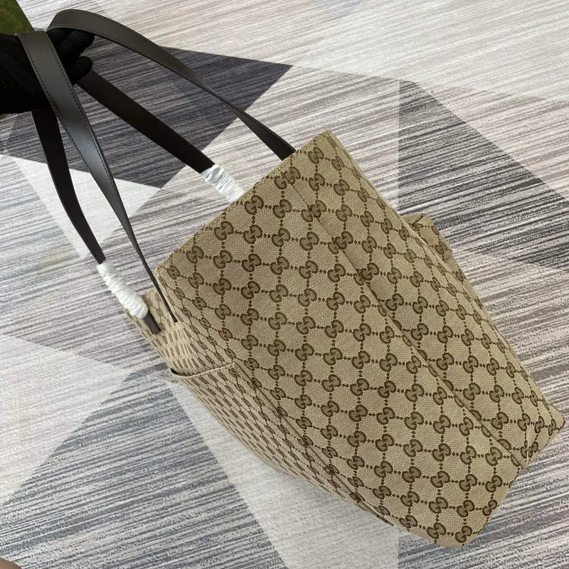 Gucci 802166 Velká GG Taška Hnědá