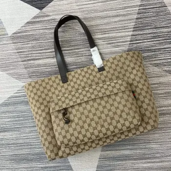 Gucci 802166 Velká GG Taška Hnědá