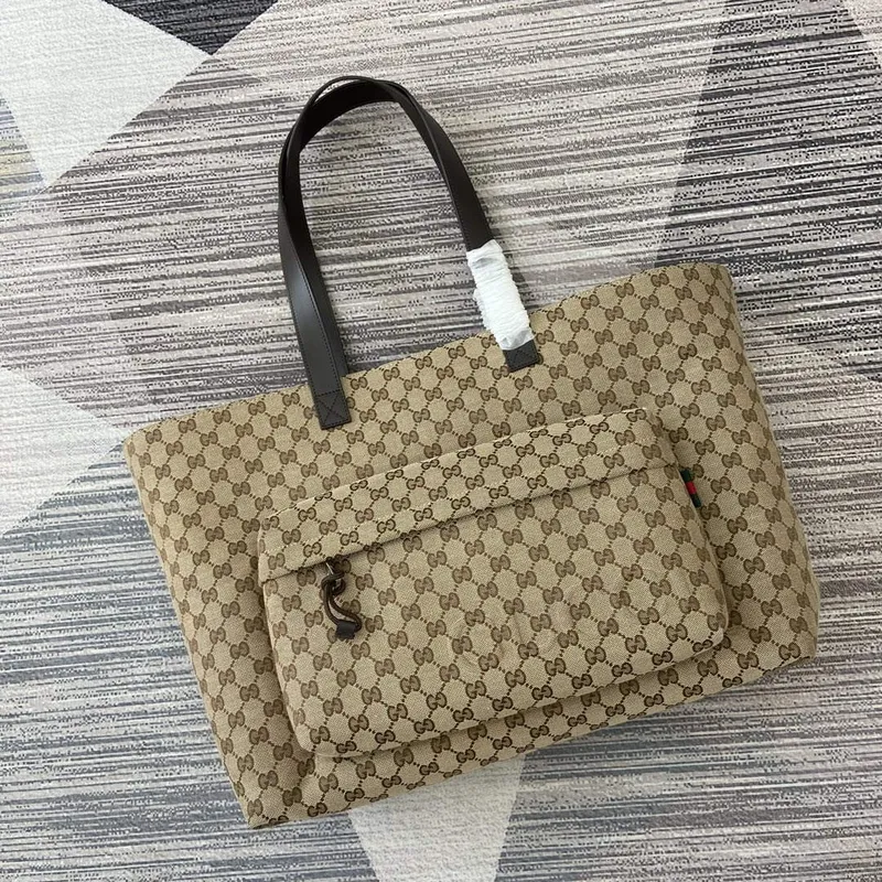 Gucci 802166 Velká GG Taška Hnědá