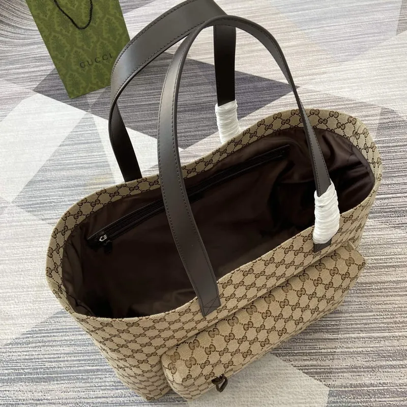 Gucci 802166 Velká GG Taška Hnědá