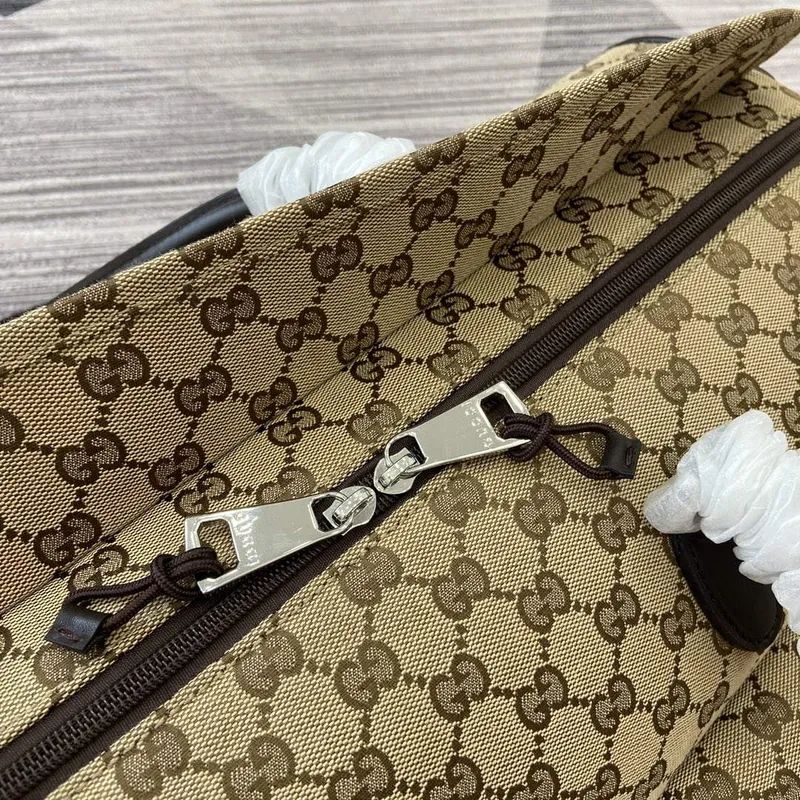 Gucci 802095 Střední GG Duffle Taška Hnědá