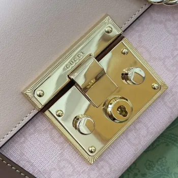 Gucci 409487 Padlock Malá Ramenní Taška Růžová