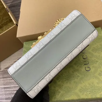 Gucci 409487 Padlock Malá Ramenní Taška Modrá