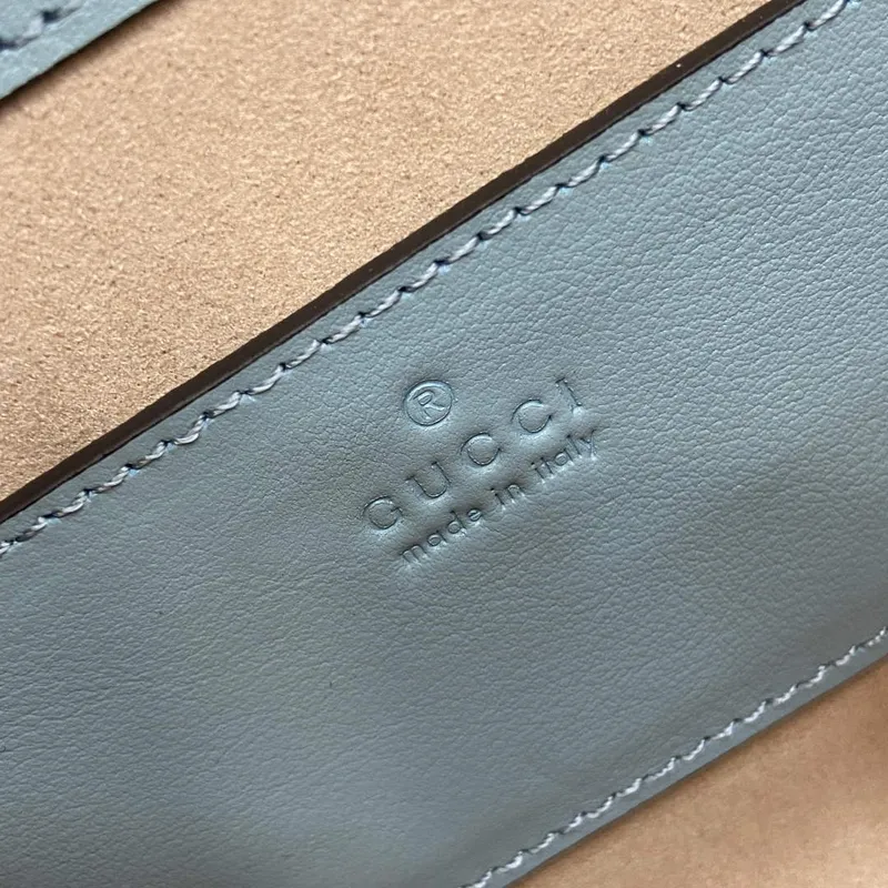 Gucci 409487 Padlock Malá Ramenní Taška Modrá