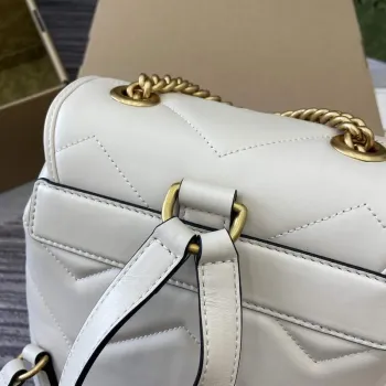 Gucci 777253 GG Marmont Mini Batoh Bílý