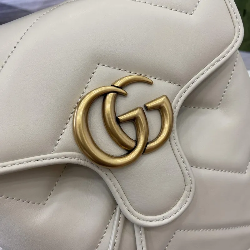Gucci 777253 GG Marmont Mini Batoh Bílý