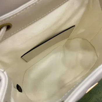 Gucci 777253 GG Marmont Mini Batoh Bílý