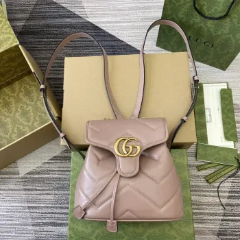 Gucci 777253 GG Marmont Mini Batoh Růžový