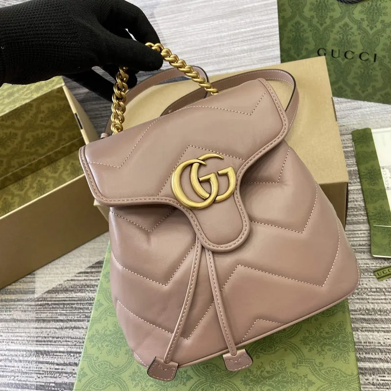 Gucci 777253 GG Marmont Mini Batoh Růžový