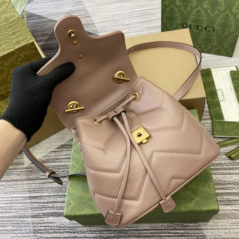 Gucci 777253 GG Marmont Mini Batoh Růžový