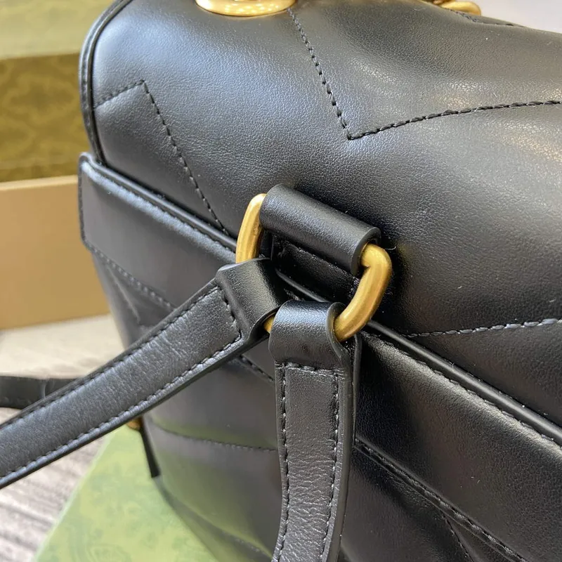 Gucci 777253 GG Marmont Mini Batoh Černý