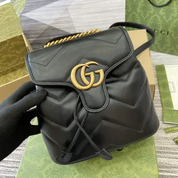 Gucci 777253 GG Marmont Mini Batoh Černý