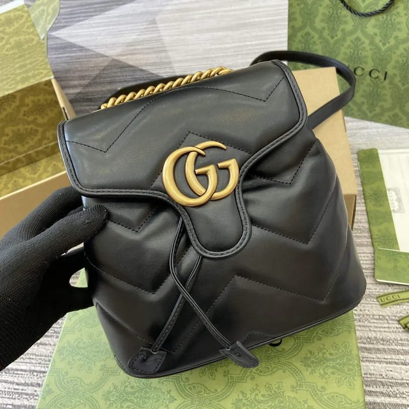 Gucci 777253 GG Marmont Mini Batoh Černý