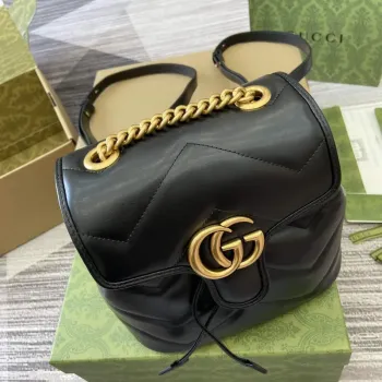 Gucci 777253 GG Marmont Mini Batoh Černý