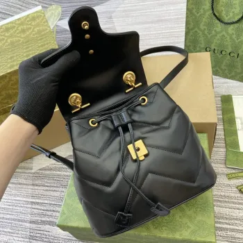 Gucci 777253 GG Marmont Mini Batoh Černý