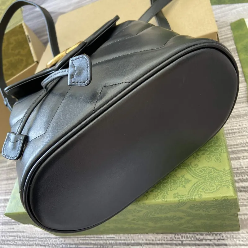 Gucci 777253 GG Marmont Mini Batoh Černý