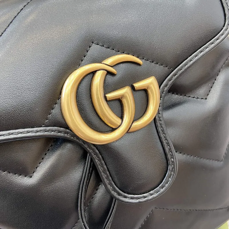 Gucci 777253 GG Marmont Mini Batoh Černý