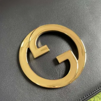 Gucci 721172 Blondie Medium taška s horním uchopem Černá s námořnickou modrou