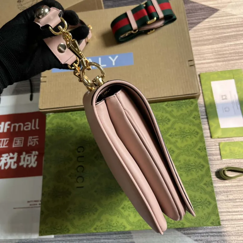 Gucci Blondie Medium taška s horním uchopem 721172 Růžová