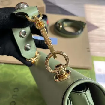 Gucci Blondie Medium taška s horním držadlem 721172 Zelená