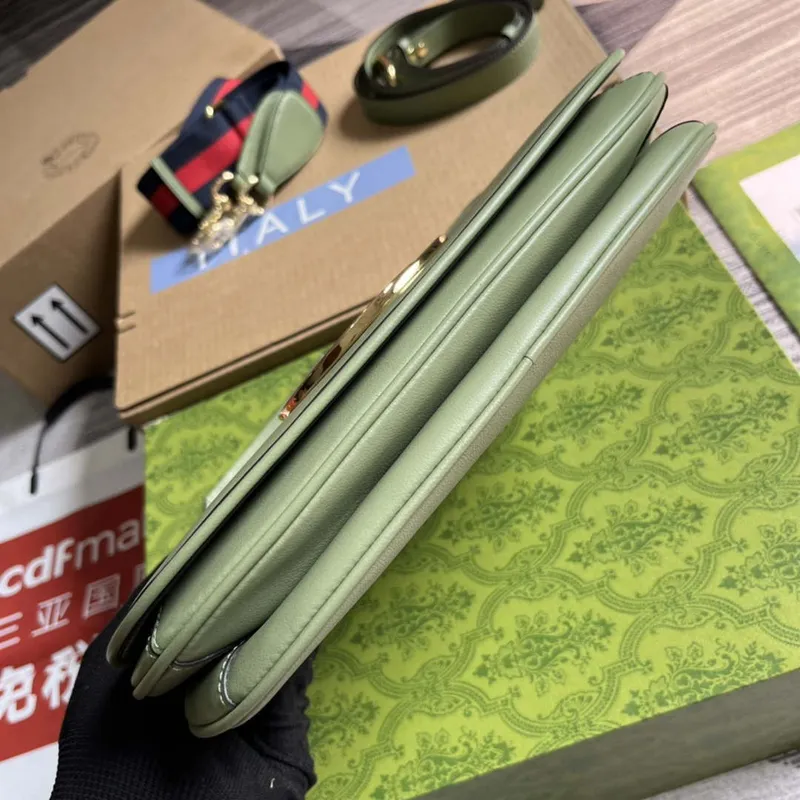 Gucci Blondie Medium taška s horním držadlem 721172 Zelená