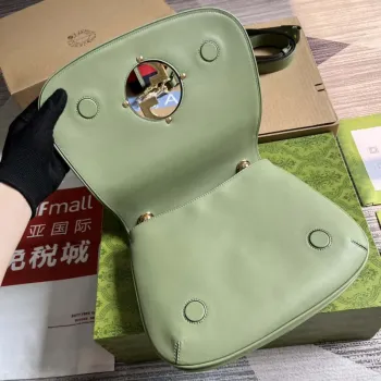 Gucci Blondie Medium taška s horním držadlem 721172 Zelená