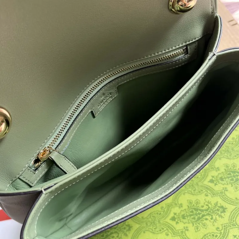 Gucci Blondie Medium taška s horním držadlem 721172 Zelená