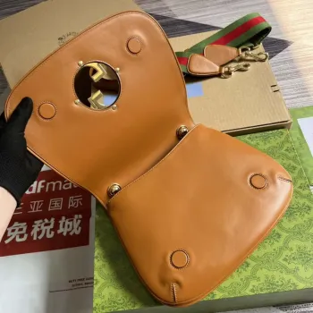 Gucci Blondie Medium taška s horním uchopem 721172 Hnědá