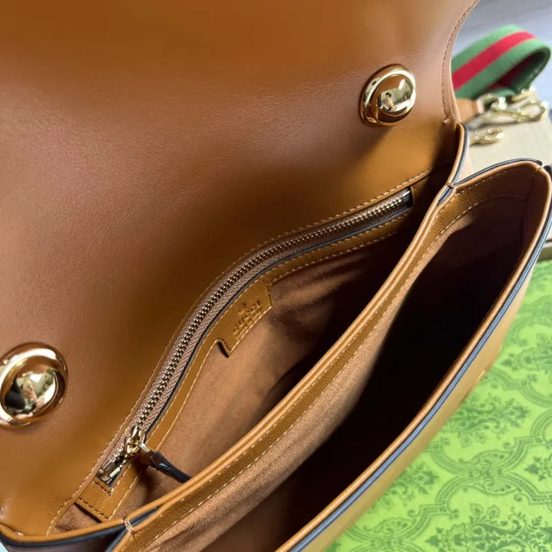 Gucci Blondie Medium taška s horním uchopem 721172 Hnědá