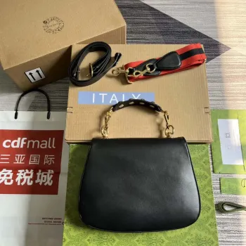 Gucci Blondie Medium taška s horním madlem 721172 Černá