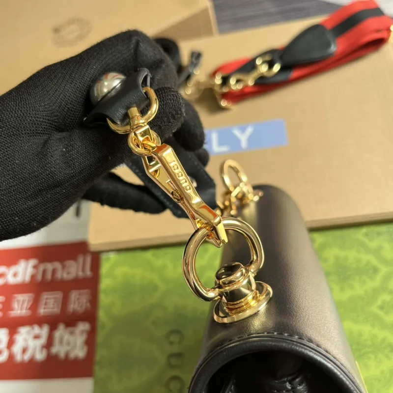 Gucci Blondie Medium taška s horním madlem 721172 Černá