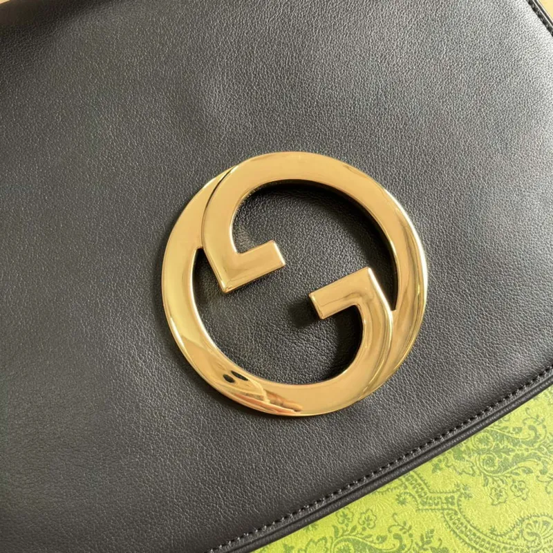 Gucci Blondie Medium taška s horním madlem 721172 Černá