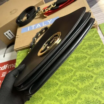 Gucci Blondie Medium taška s horním madlem 721172 Černá