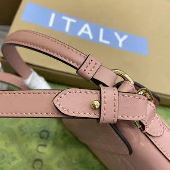 Gucci 772795 GG Super Mini Bucket Bag Světle Růžová