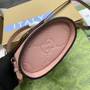 Gucci 772795 GG Super Mini Bucket Bag Světle Růžová